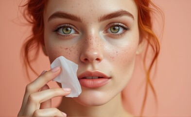 Healthy Skin Concept Red Hair Model