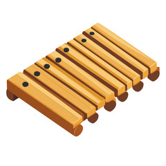 Minimal 2D vector illustration of Marimba Keys in flat icon style on a plain white background.