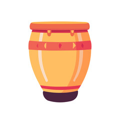 Flat 2D vector illustration of Percussion Shaker, simple icon style on a clean white background.