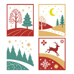 set of vector christmas banners