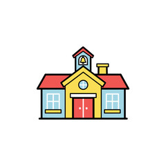 School icon flat vector design.