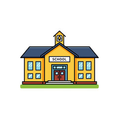 School icon flat vector design.