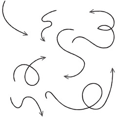 Arrows Direction Concept Hand drawn Design Elements Arrow Shaped Line Drawing Art Isolated Graphic Sign Symbol