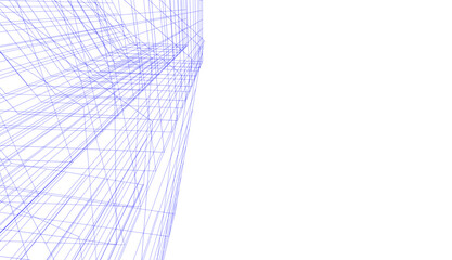 Architectural drawing vector 3d illustration