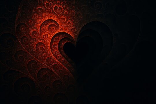 Emotional heart inspiration abstract art digital design close-up love concept