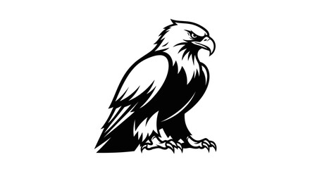 Majestic eagle illustration showcasing sharp details and powerful presence perfect for design.
