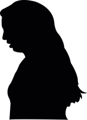 a woman head silhouette vector
