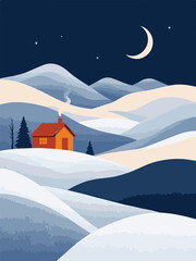 Fototapeta premium house in the snow