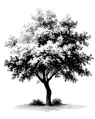 Fototapeta premium Detailed tree drawing high resolution picture