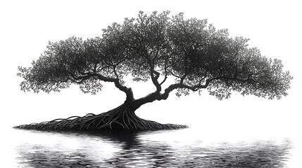 Detailed tree roots spreading high resolution picture