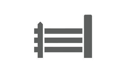 Simple gray fence icon