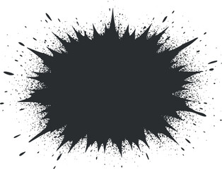 Dynamic black ink splash vector illustration with an abstract shape, ideal for creative designs and impactful graphics
