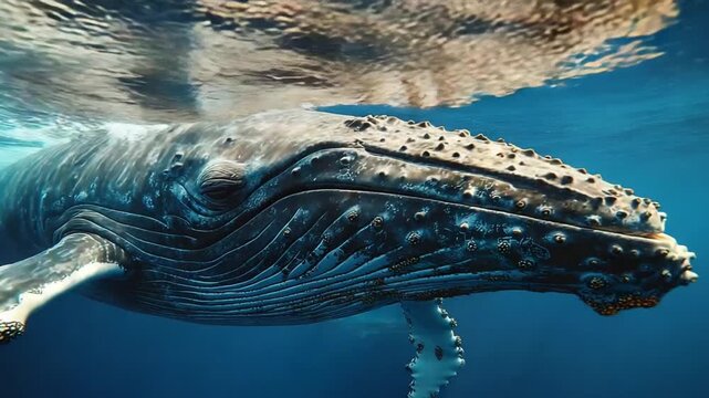 close-up humpback whale video