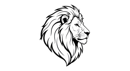 Majestic lion portrait showcasing intricate details of mane and face side profile.