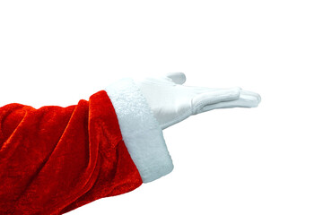 Santa Claus Hand with Red Velvet Sleeve