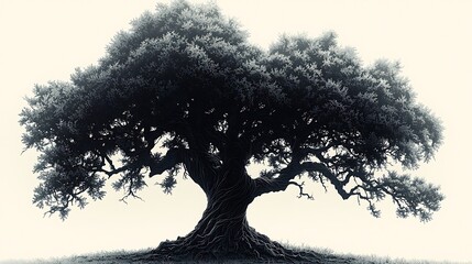 Dramatic lighting on solitary tree high resolution picture