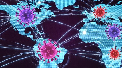 Global Virus Spread: Networked Pandemic Illustration - Powered by Adobe