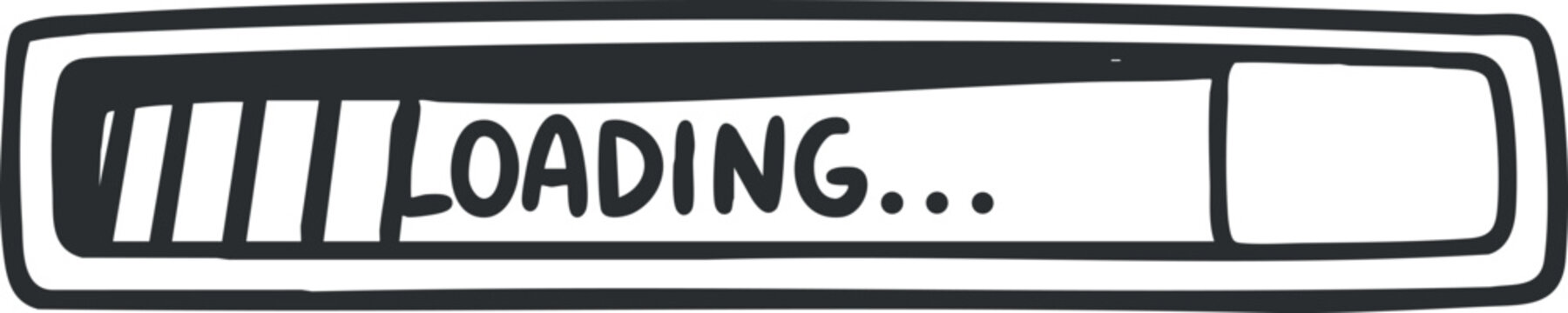 Minimalist vector illustration of a loading progress bar for user interface and web design applications