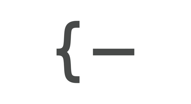 Black bracket and dash