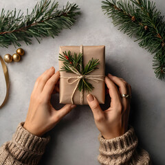 christmas gift in hand