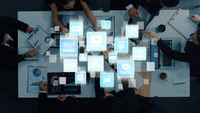 Concept of subscription services provides exclusive digital content. This model offers continuous access, enhancing subscription services with personalized experiences and benefits. Entice