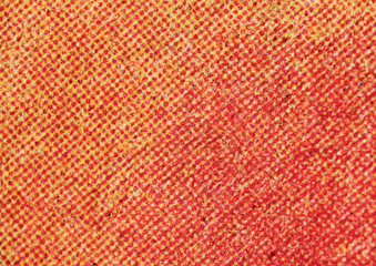 Yellow and Red Halftone Texture on Rough Paper