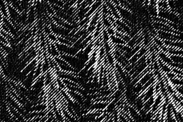 Macro of Black and White Printed Pattern with Herringbone Texture