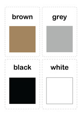 Color Flash cards Early Learning,Flashcards