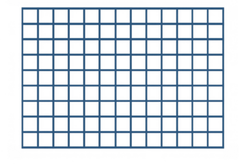 Blue grid pattern forming a data table or spreadsheet chart structure on transparent background illustration