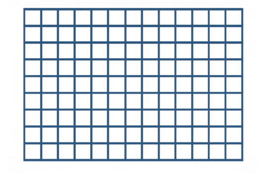 Blue grid pattern forming a data table or spreadsheet chart structure on transparent background illustration - Powered by Adobe