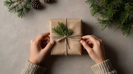 christmas gift in hand