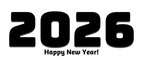 Happy New Year 2026 illustration