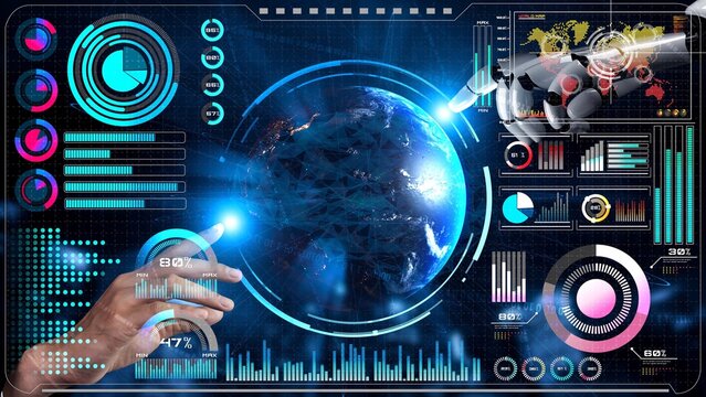 AI-powered global network interface enabling real-time data interaction, virtual assistant support, and artificial intelligence-driven internet communication insights. Thunk - Powered by Adobe