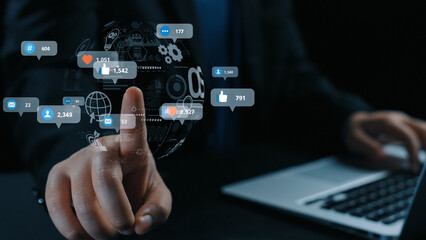 Social media marketing strategy with engagement metrics. Social marketing boosts media visibility. Social media marketing drives traffic. Social media marketing increases engagement. Elide