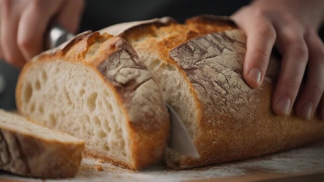 Perfectly baked sourdough bread with a crusty golden-brown loaf