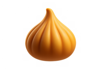 Modak sweet dumpling, indian dessert food for ganesh chaturthi festival, offering prasad with transparent background