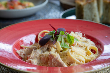 Italian food, variety of pastas