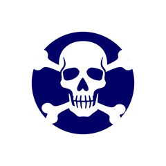 Skull illustration logo design, pirate symbol, skull head silhouette, ghost, adventure, head, skeleton, icon, graphic, death, logo, isolated, illustration, symbol, dead, horror, element, black