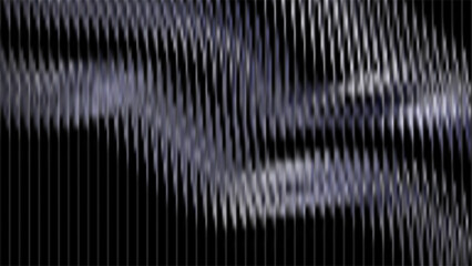 Ribbed glass background with refraction effect. Reeded glass with abstract shapes. Abstract background