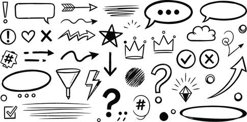 Hand drawn doodles and sketches vector illustration © Asia