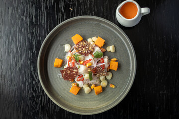 traditional Peruvian food, ceviche charela