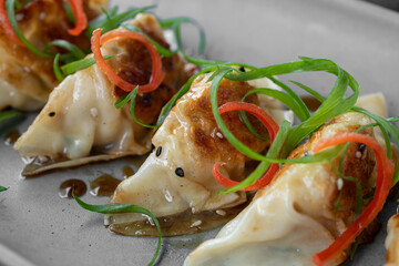 traditional Peruvian dish, pork with prawns