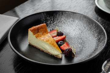 Dessert Cheesecake with red berries