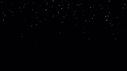 Confetti explodes from the bottom of the frame then double pops and falls glittering to the ground. Festive celebration concept. Video overlay with transparent alpha channel. 4k animation video - Powered by Adobe