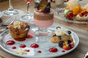 variety of desserts