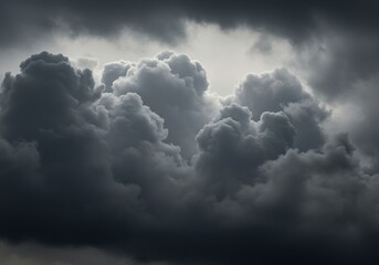 Dramatic cloud formation with dark shades evoking a sense of foreboding or power
