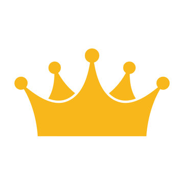 A regal golden crown with elegant curves and spherical accents, isolated on, symbolizing royalty, power, and timeless elegance