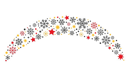 Festive Boomerang of Snowflakes and Stars for Holiday Celebrations.