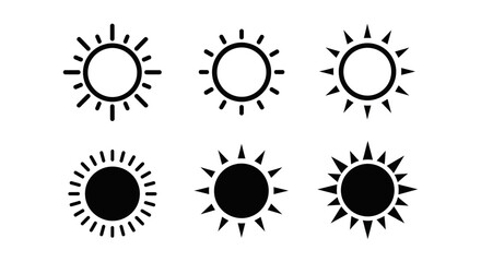 Sun Icons - A Collection of Vector Graphics.
