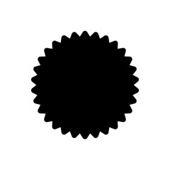 Sale sticker, price tag icon. Black sale icon, sale price sticker symbol, star shape sticker icon.
